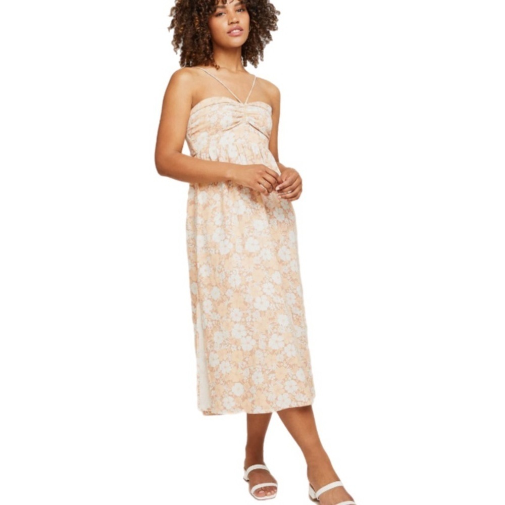 Anthropologie Gentle Fawn Riviera Linen Blend Dress in Ginger Tropic Size XS